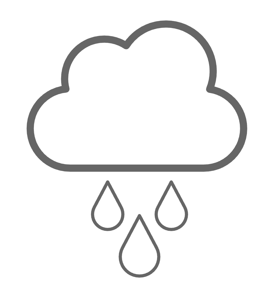 cloud with rain drops simple visual